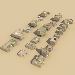 middle houses 3d max