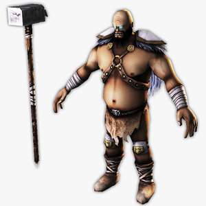 barbarian warrior mobile 3d max