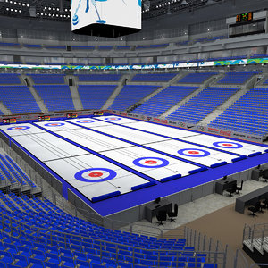 3d curling interior arena model