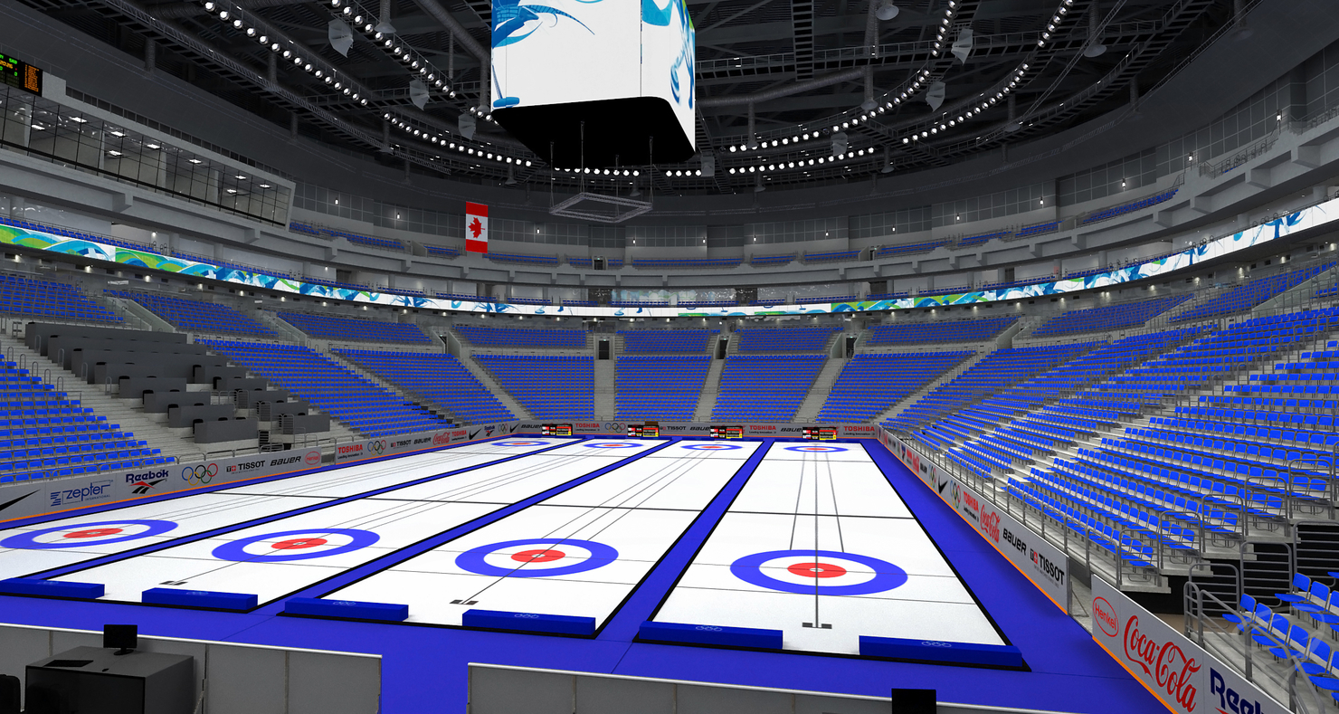 3d Curling Interior Arena Model