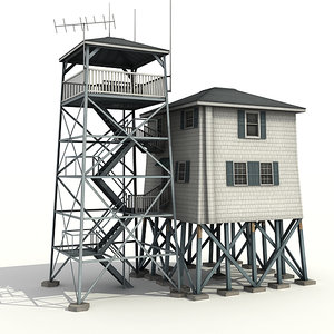 3dsmax low-poly radio tower