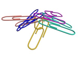 3ds max colored paperclips