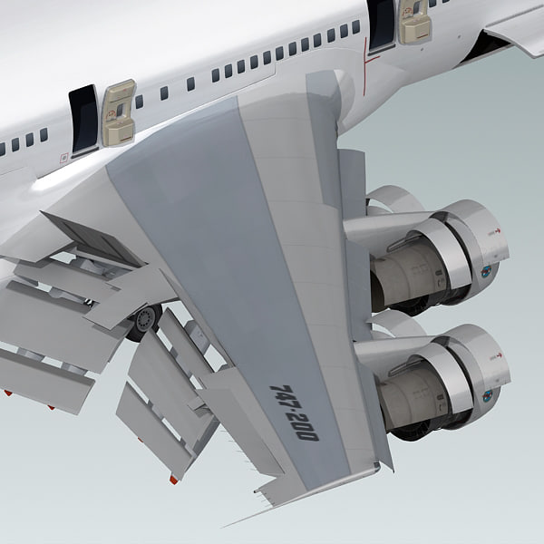 boeing 747-200 plane generic 3d max