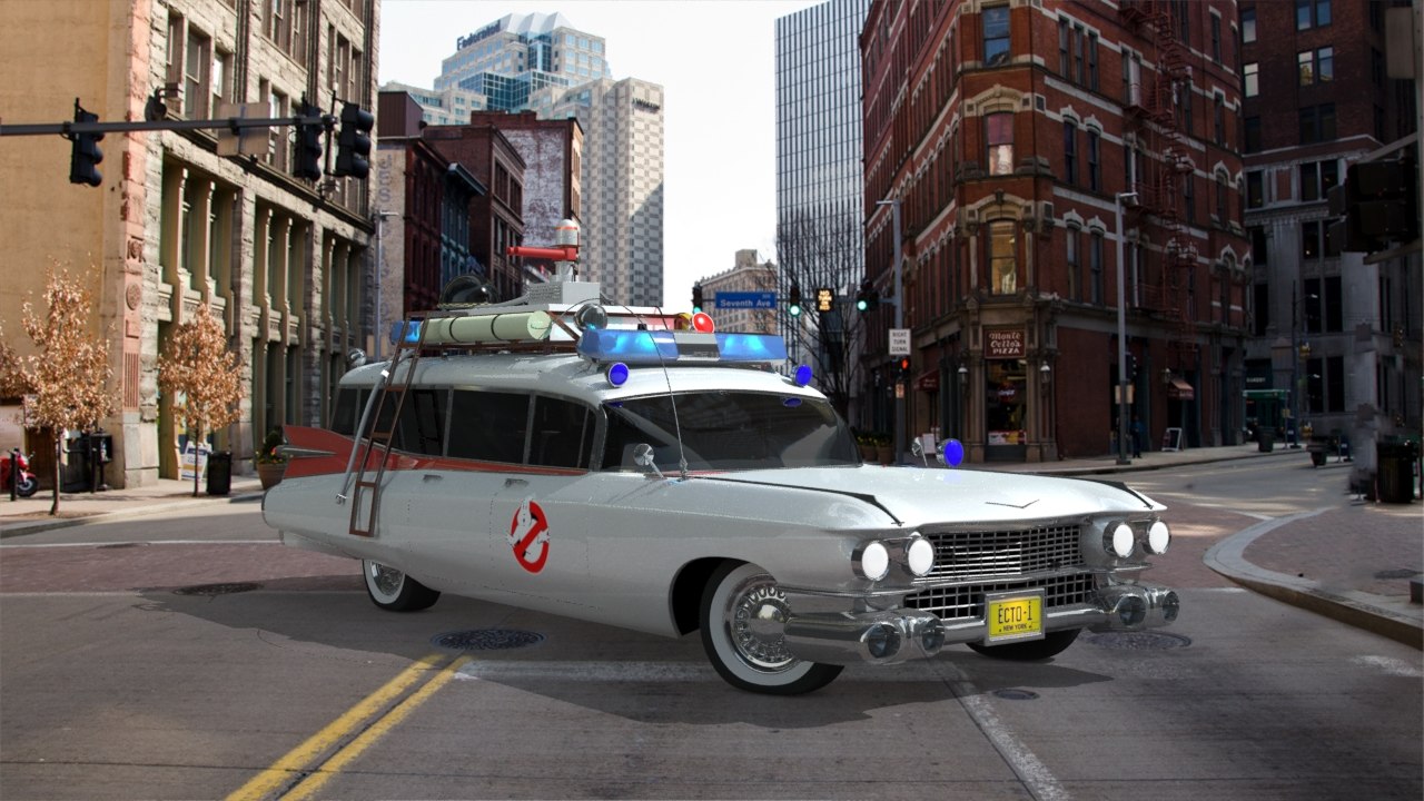 3d car ghostbusters model