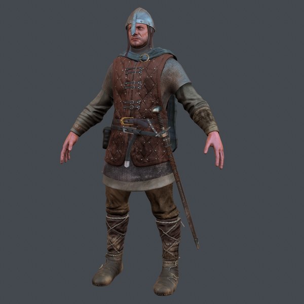 3d medieval soldier model