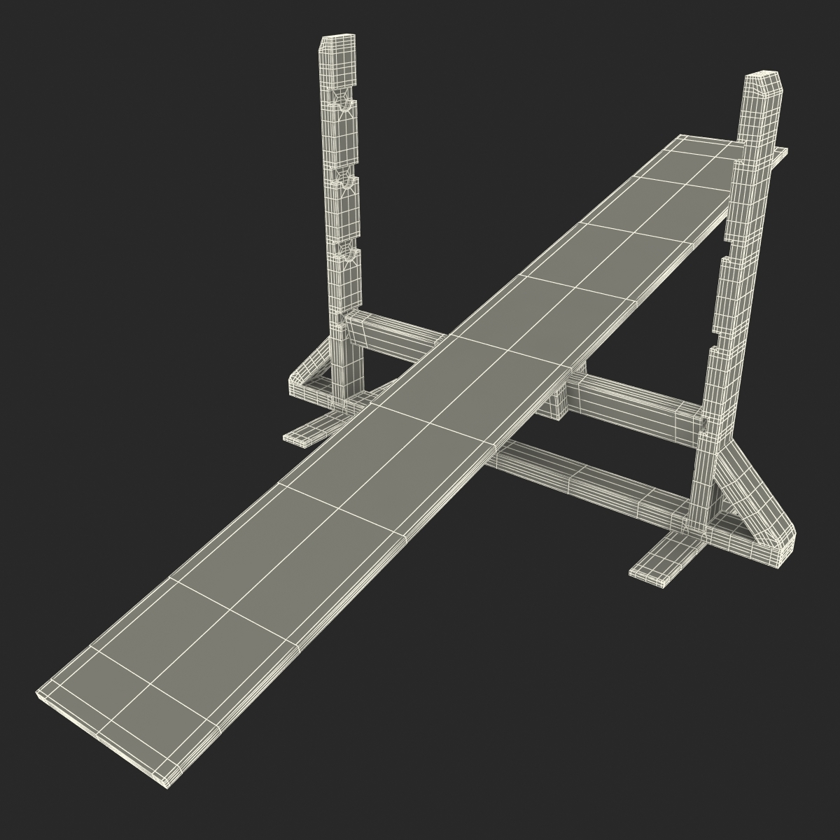 dog agility teeter totter 3d model