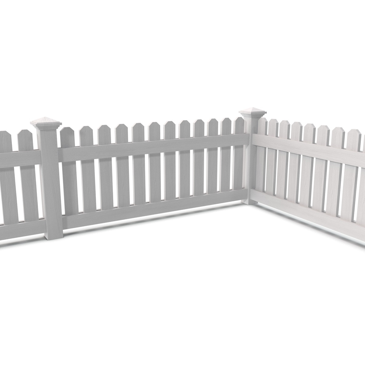 3d model picket fence