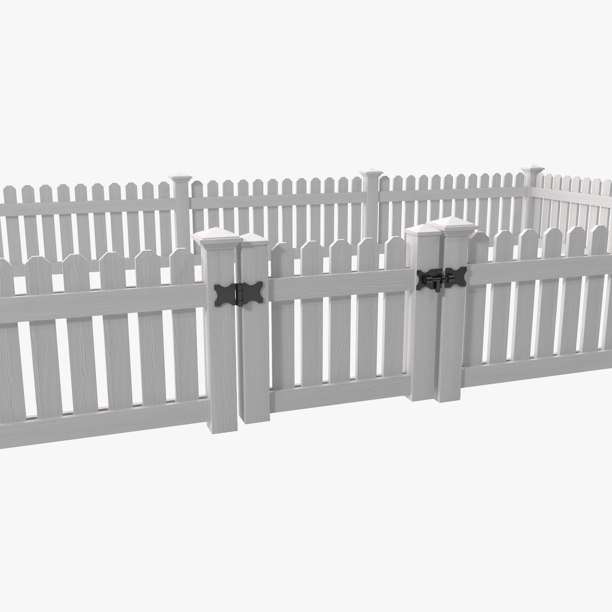 3d model picket fence