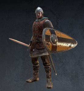 3d medieval soldier model
