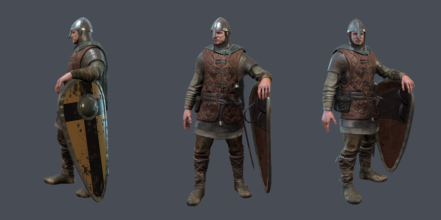 3d medieval soldier model