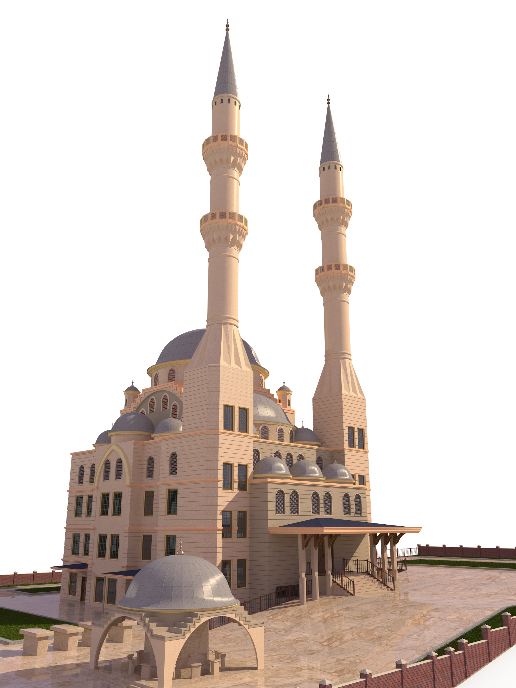 ottoman mosque 3d model