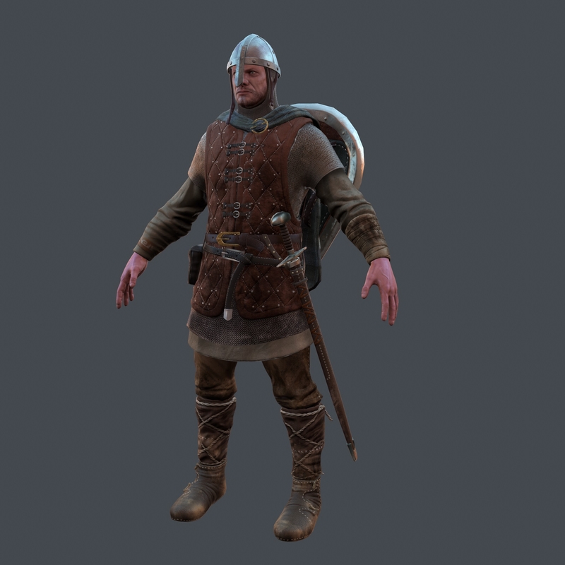 3d medieval soldier model