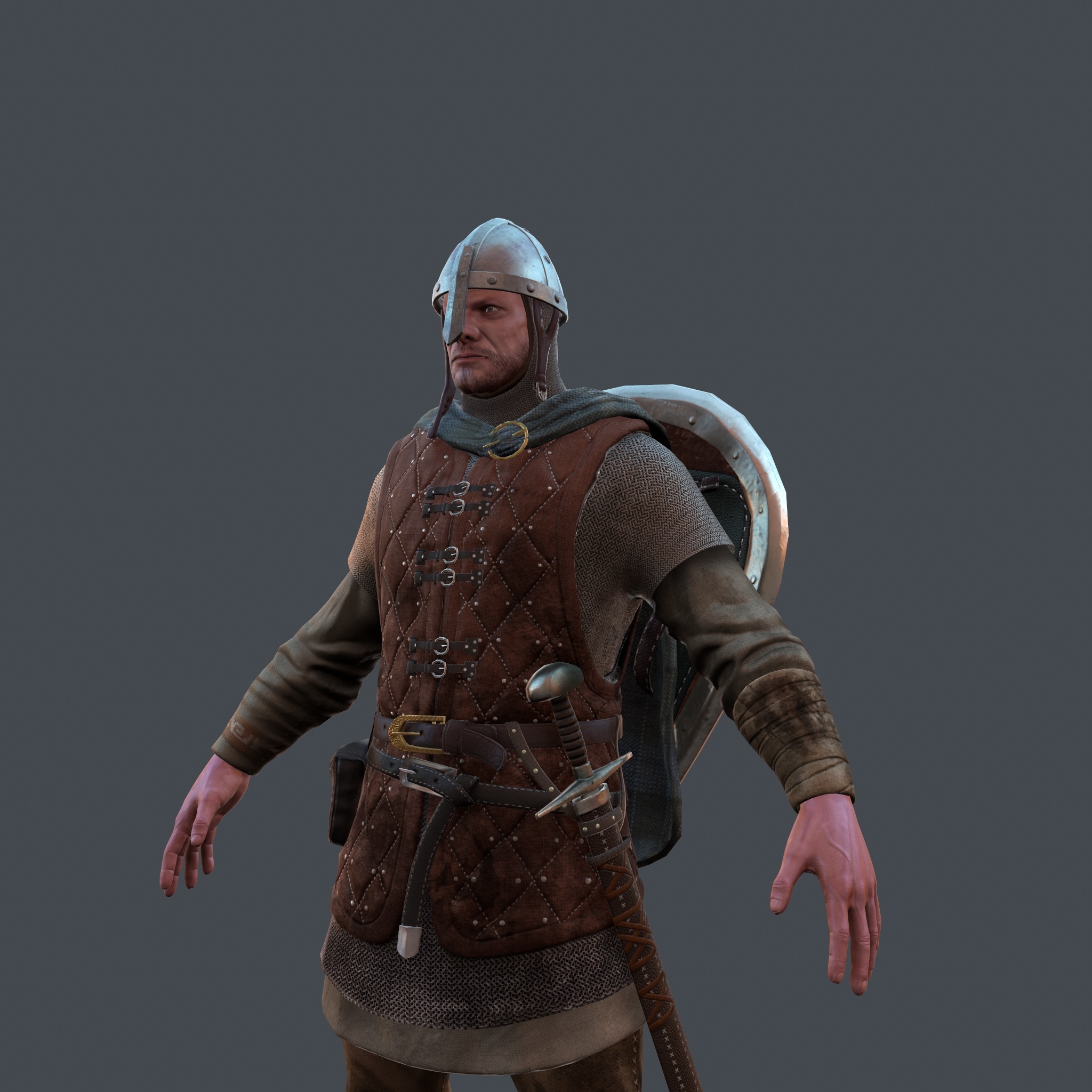 3d medieval soldier model