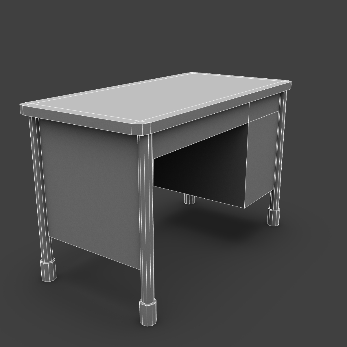 real-time-teacher-desk-3d-model