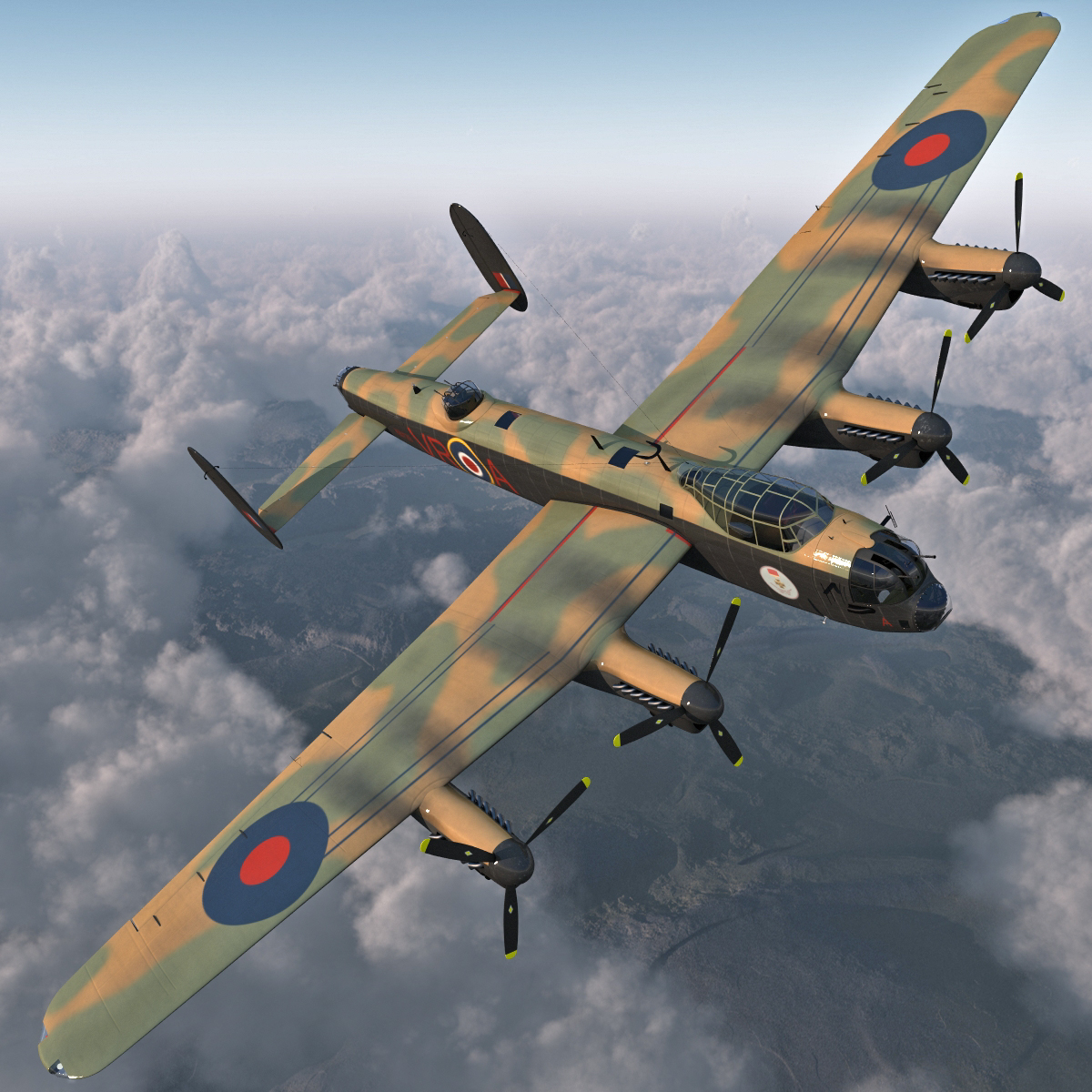 british heavy bomber avro lancaster 3d