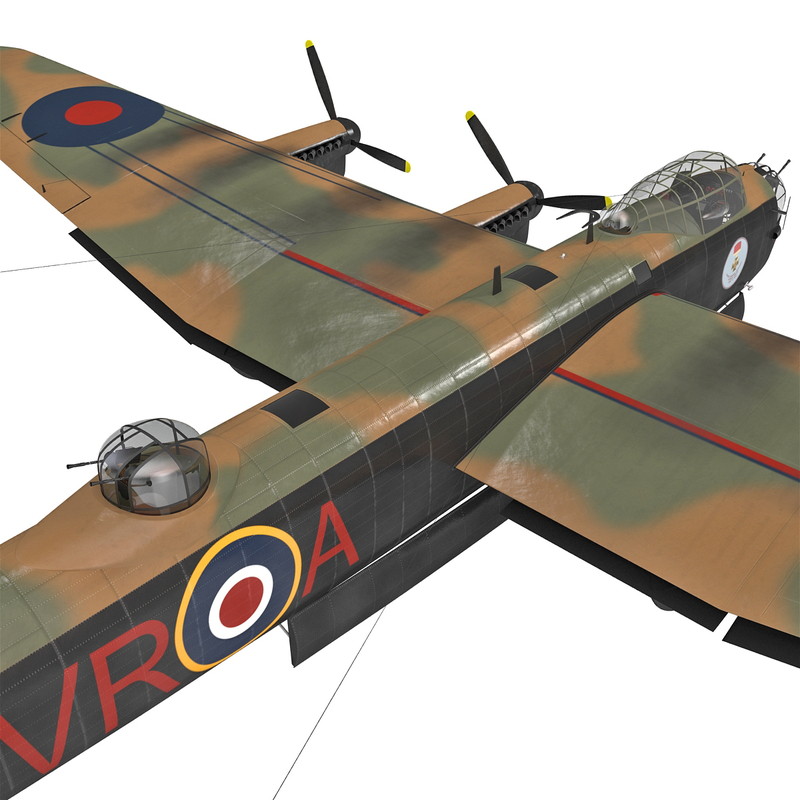 british heavy bomber avro lancaster 3d max