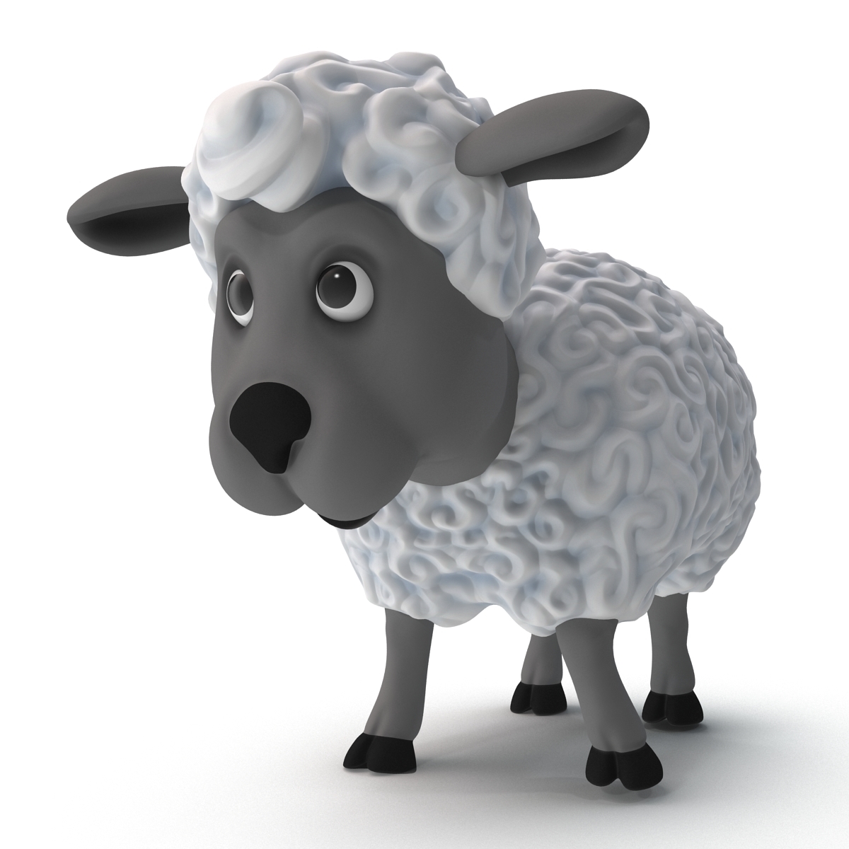 cartoon sheep rigged 3d max