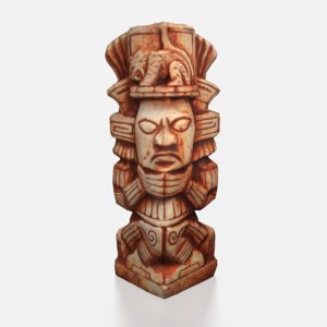 mayan figurine 3d model