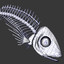 fish skeleton animal obj