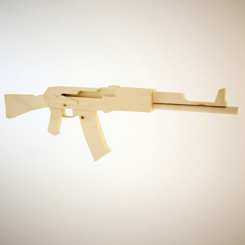 wooden toy gun 3d max