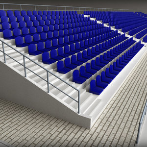 concrete stadium seating tribune 3ds