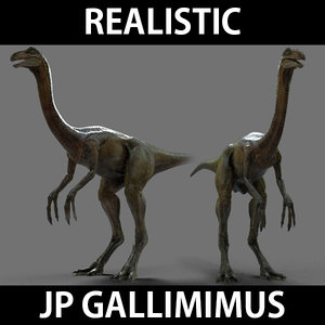gallimimus jurassic park 3d model