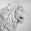 3d model stone lion sculpture
