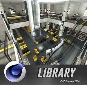 3d library lounge