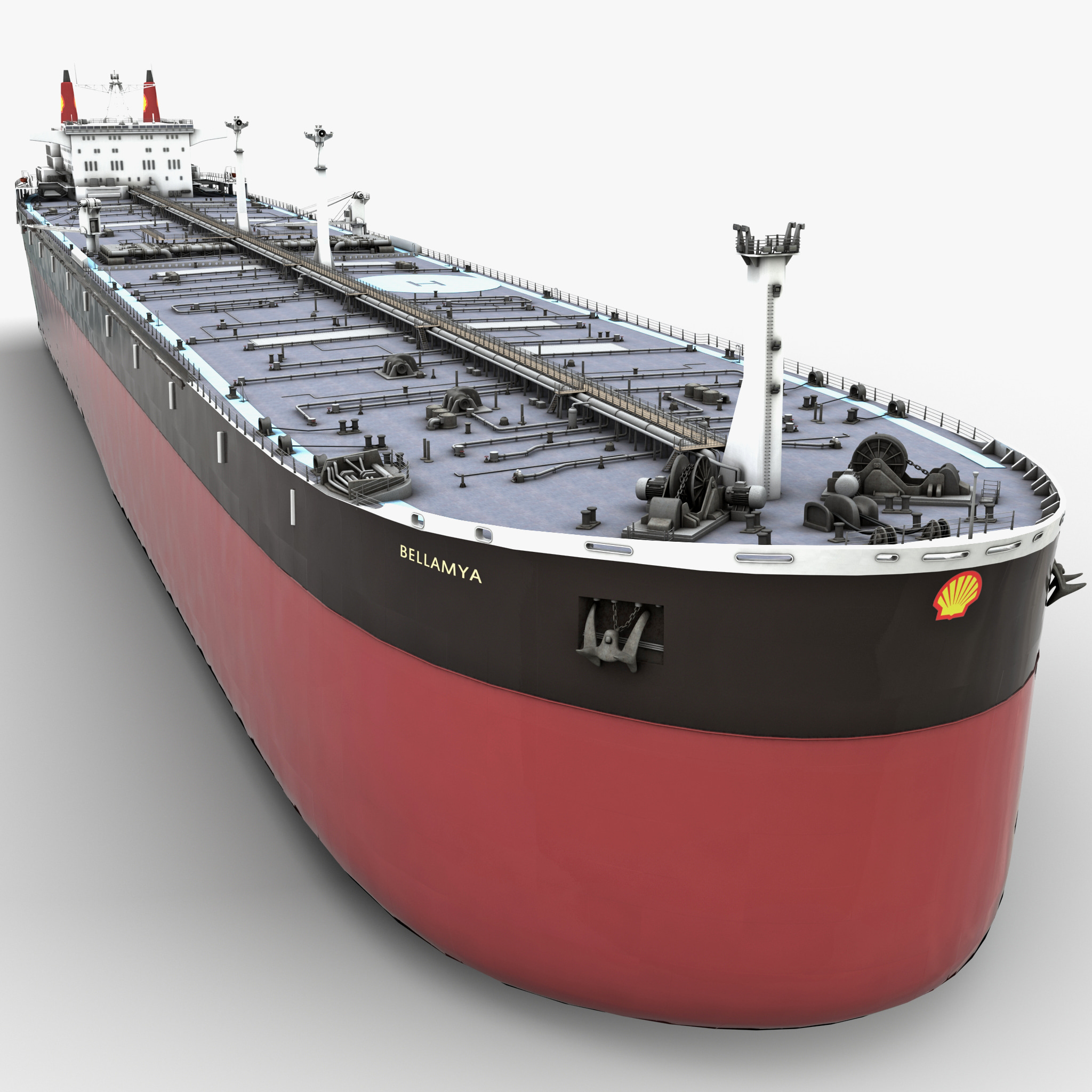 3d model shell tanker bellamya