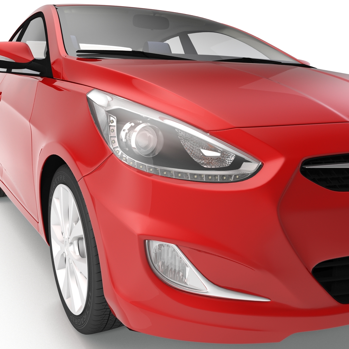 Hyundai accent 3d model