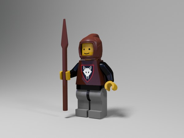 3d model lego medieval character 3