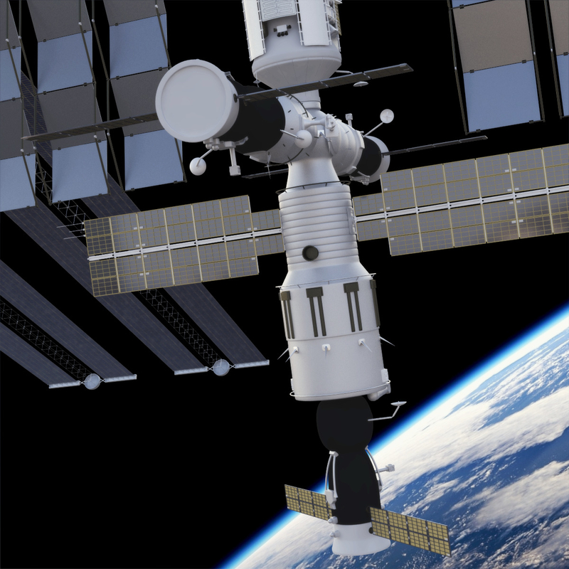 international space station 3d model