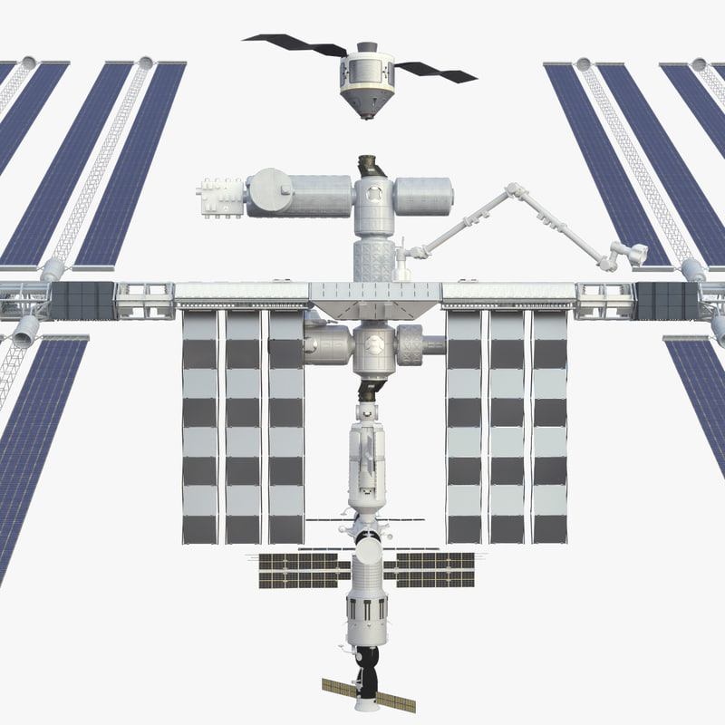 international space station 3d model