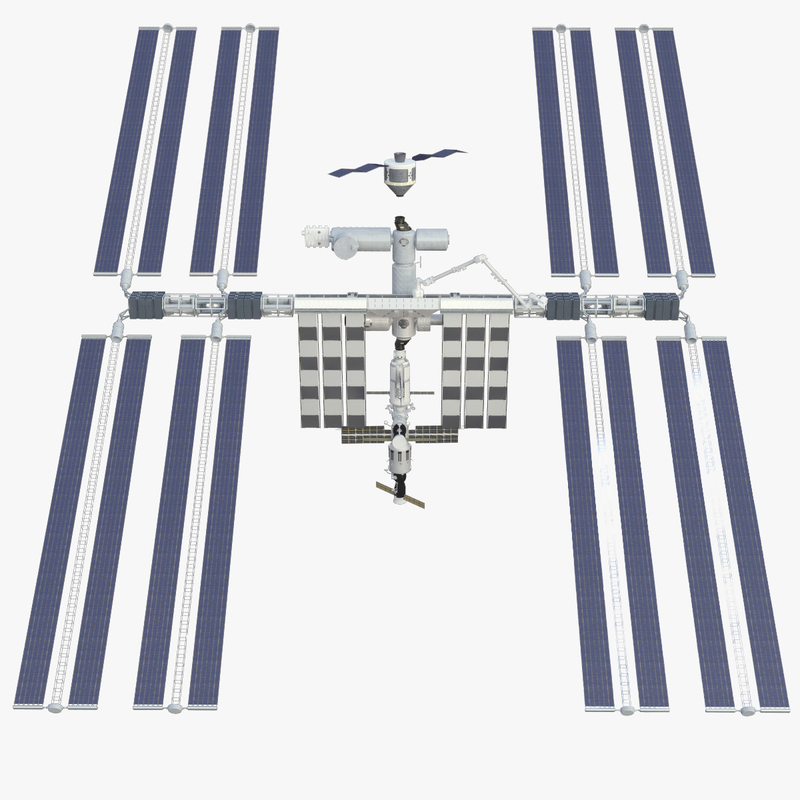 international space station 3d model