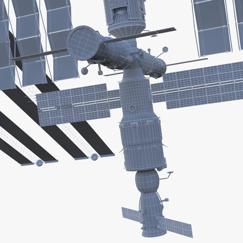 international space station 3d model