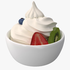 3d model of frozen yogurt