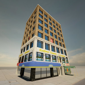 3d new york office building model