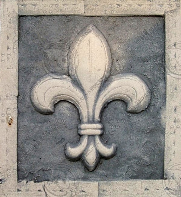 Texture JPEG painted cement fleur de lis