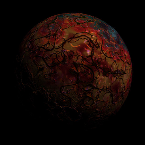 Materials Renderman scifi dented veiny