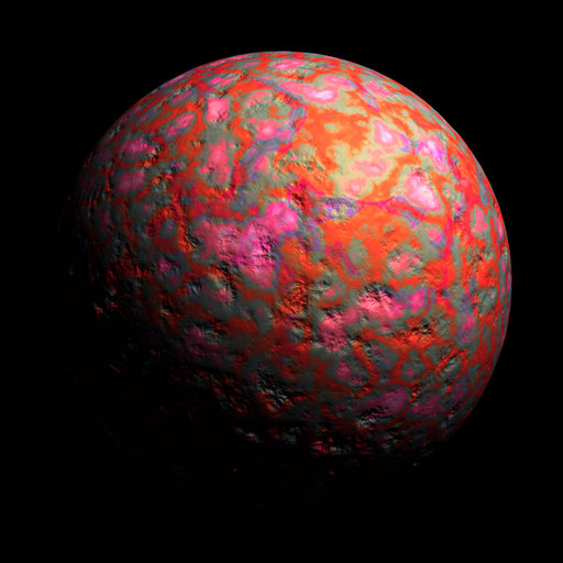 Materials Renderman marble rough multi colored