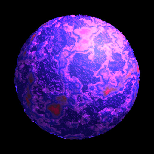 Materials Renderman marble rough purple