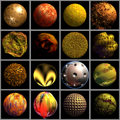 General Renderman gold shader collection