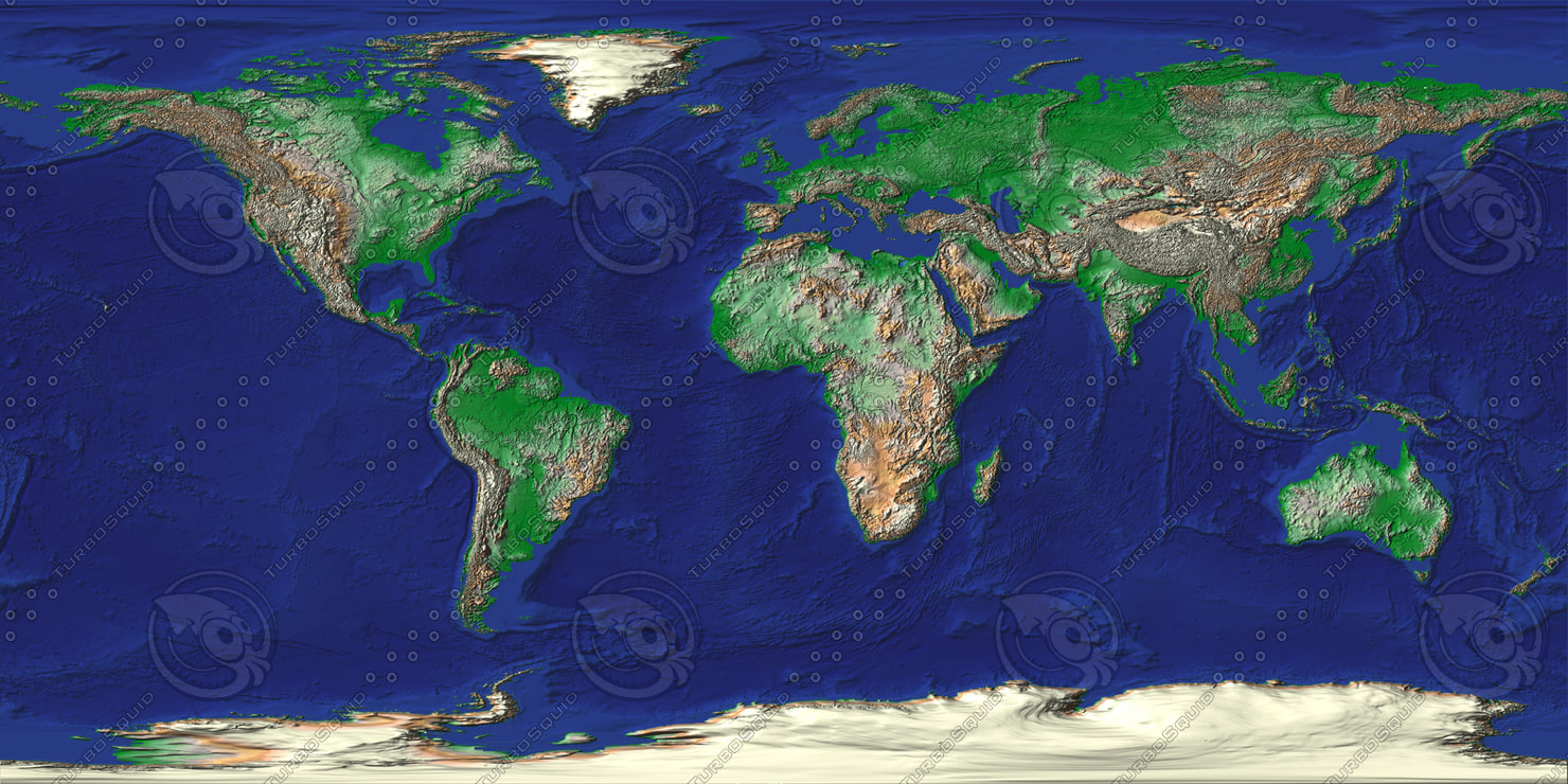 Texture JPEG world map earth