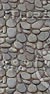 River rock wall
