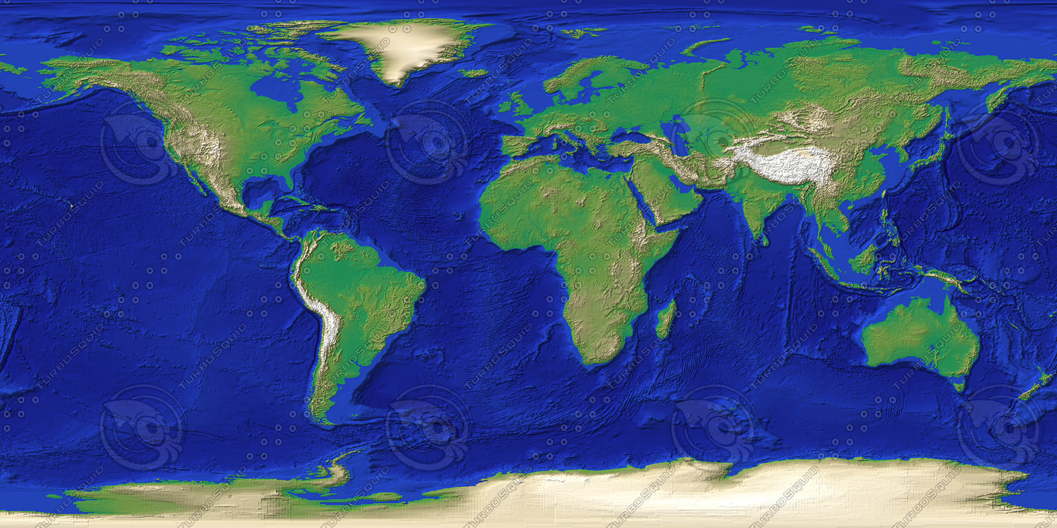 Texture JPEG world map earth