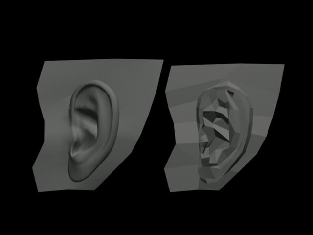 Texture Maya Ear human detailed