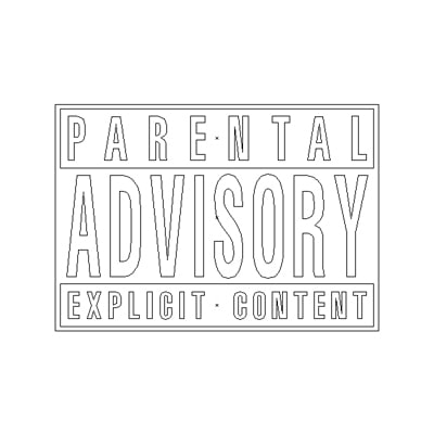 Shapes Adobe Illustrator parental advisory warning