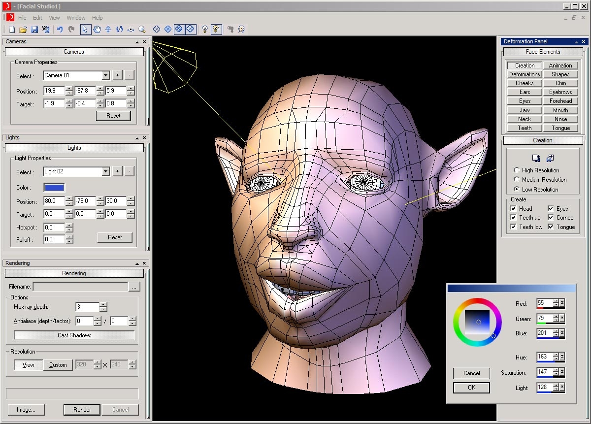 Software Application facial character face