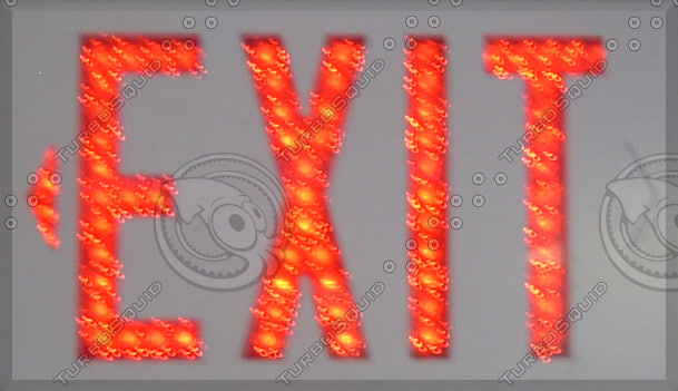 Texture JPEG Exit sign Red