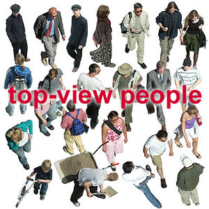 top-view people